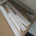 Washer Dryer Countertop Single, 27.17" L x 27.56" W x 2.76" H Wood Laundry Countertop, Washer and Dryer Topper with Anti-Slip Pads & Edge Rails for Laundry Room Organization and Storage(White)