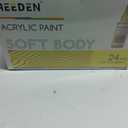 MEEDEN Soft Body Acrylic Paints Set: Matte Finish 24 Colors x 60ml/2oz Fluid Acrylic Paints for Art Painting on Canvas Wood & Glass for Students Adults Artists