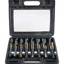 Accusize Industrial Tools M35 (H.S.S.+5% Cobalt) 1/2" Shank and Drill - 9/16" to 1", Set of 8 Pieces, H516-6507