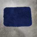 OLANLY Bathroom Rugs 24x16, Extra Soft Absorbent Chenille Bath Rugs, Rubber Backing Quick Dry, Machine Washable Bath Mats for Bathroom Floor, Tub and Shower, Home Decor Accessories, Navy