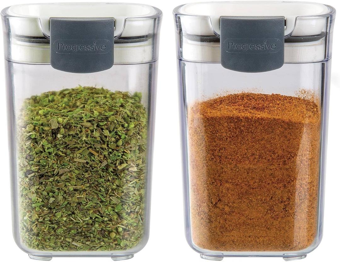 ProKeeper Seasoning & Spice Storage Containers  Airtight, Clear, 2-Pack