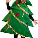 Arvilhill Christmas Tree Costume with Gift Box Shoes Mens Holiday Party Cosplay Outfit Set (M/XL)