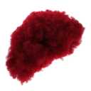 Ipetboom Short Red Curly Afro Wig for Women Elastic Fluffy Costume Wigs for Halloween Cosplay Heat Resistant Fiber for Role Play Stage Performances