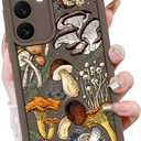 KANGHAR Brown Case for Samsung Galaxy S25 Plus Case, Cute Mushroom Art Design Soft TPU Shockproof Protective for Women Girls Slim Phone Cover-Brown