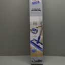 MR.SIGA Professional Microfiber Mop for Hardwood, Laminate, Tile Floor Cleaning, Stainless Steel Telescopic Handle - 3 Reusable Flat Mop Refills and 1 Dirt Removal Scrubber Included (Blue)