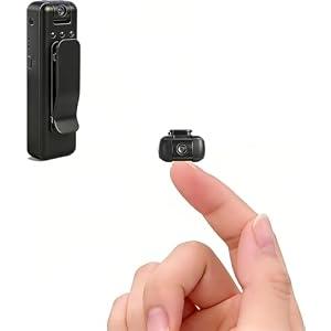 Mini Body Camera with Audio and Video Recording, Small Tiny Wearable Personal Portable Thumb POV Action Recorder DV Camcorder Night Version grabar contenido Security Guard Work Records Travel (1pcs)