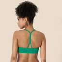 Amazon Essentials Womens Active FormFlex Buttery Soft Light Support Y-Back Thin Strap Yoga Sports Bra (Emerald Green)