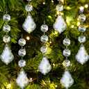 30pk Angel Christmas Tree Decorations Ornaments, Hanging Acrylic Crystal Angel Ornaments for Christmas Tree Indoor Christian Religious Home Decor, Birthday Wedding Party Decoration Supplies Bulk