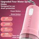 Ear Wax Removal, Electric Ear Cleaner with 4 Modes, Portable Ear Wax Cleaning Kit with Nozzles, Basin, IPX7 Waterproof, USB-C Charging Water Ear Irrigation Flushing System for Adult and Kid, Pink