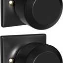 Haidms 2 Pieces Black Dummy Door Knob Closet Door Knobs, Matte Black Interior Door Knob Single Side Rectangle Panel (Dummy -1 Pack)