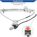 748-129 Front Left Driver Side Power Window Regulator with Motor Compatible with Honda Pilot 2003 2004 2005 2006 2007 2008, Replace OE 72250-S9V-A01, 72250-S9V-A02 (6 Pins)