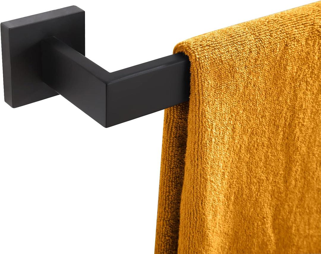 KOKOSIRI 28-Inch Single Towel Bar, Bathroom Kitchen Towel Holder, Wall Mounted SUS304 Stainless Steel Towel Rack, Matte Black, B4003BK-L24
