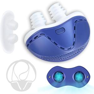 Anti Snoring Devices, Double Vortex Snoring Solution, Effective Snoring Prevention, Mini Stop Snoring Devices, Adjustable Wind Speed, Suitable for All Nose Shapes and Both Men and Women, E22-02