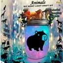 2Pepers DIY Animals Lantern Night Light Arts and Crafts for Kids Ages 3-12, Best Animal Gift for Boys & Girls, Make Your Own Birthday Present Toy Project