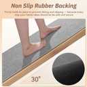 PADOOR Kitchen-Rugs Non Slip Washable, Kitchen-Mats for Floor Super Absorbent Kitchen Floor Mat, Rubber Backing Kitchen Runner Rug, Comfort Standing Mats in Front of Sink 20"x32" Grey