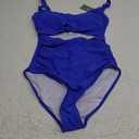 Eomenie Women's One Piece Swimsuit Tummy Control Slimming Bathing Suit Cutout Tie Knot Swimwear (Medium, Royal Blue)