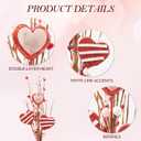 DN DECONATION 6Pcs Valentine's Picks, Valentine Floral Picks Heart Stems with with Red Pink White Berries, Valentines Day Artificial Flowers Arrangement for Valentines Wedding Centerpiece Home Decor