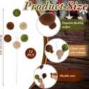 Janinka 12 Pieces 11.8 Inch Velvet Christmas Picks Green Brown and Linen Xmas Ball Picks Neutral Textured Tree Decoration Xmas Branches Hanging Decoration Wreath Home Office Party Ornament