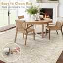 Washable Rug 8x10 Area Rugs: Modern Geometric Rugs for Living Room Non Slip Soft Low Pile Moroccan Indoor Carpet for Bedroom Nursery Dining Room Home Office Children's Room (Beige, 8'x10')