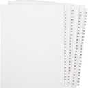 Yeaqee 1 Set 1-100 Numbered Tab Dividers Un-Punched Letter Size 8.5 x 11 Inch Paper Page White Binder Index Dividers for Office Documents Files