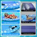 59'' x 39''Inflatable Dogs Pool Float with Rope - Tear Resistant Oxford Stable Support Puppy Floating Raft,Inflatable Summer Doggies Raft Toy for Small Medium Large Dogs Up to 88lb (Blue)
