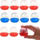 Capsule Vending Machine Translucent Acorn Capsules Empty 24 pcs 2 inch - Red & Blue Gumball Machine Capsules Bulk Party Favors Containers - Independence Day 4th of July Party Supplies