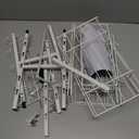 HapiRm Over Door Purse Organizer - Adjustable Purse Storage Rack with Bags Design Metal Basket, Wall Mounted Handbag Organizer, Hanging Handbag Holder, Can Use As 1/2 Part Detachable, White (5-Tier)