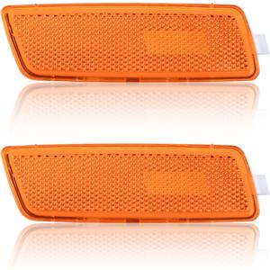 1 Pair Front Bumper Side Marker Lights Turn Signal Lamps Cover Lens for Volkswagen Jetta 2005-2010 for Volkswagen MK5 / MK6 | Replaces # 1K5945071A, 1K5945072A