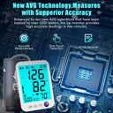 Blood Pressure Monitor-Automatic Blood Pressure Machine XL Cuff for Big Arms 13-21-Medium/Large Cuff 9"-17" Extra Large Backlit LCD Two User 1000 Mem (Blue