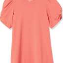 Amazon Essentials Women's Regular-Fit Twist Sleeve Crewneck T-Shirt (Black) M