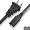 [UL Listed] 6Ft AC TV Power Cord Cable Compatible with Apple TV 1st,2nd,3rd,4th,5th Generation (4K)