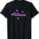 Hitman 90's Wrestling Fanatic Nostalgia Hart Vintage Graphic T-Shirt (Black, M)