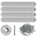 2 x 200 Pcs Foam Board Fasteners Kit, Foam Board Fasteners Washers Installation, 1-1/8 Inch Metal Washers and Stainless Steel Screws for Fixing Fastening Installation, Fastener Kit Board Hardware Set