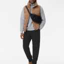 THE GYM PEOPLE Men's Half Zip Fleece Pullover Sweatshirts Midweight Mock Neck Workout Sweat Tops (Gray, S)