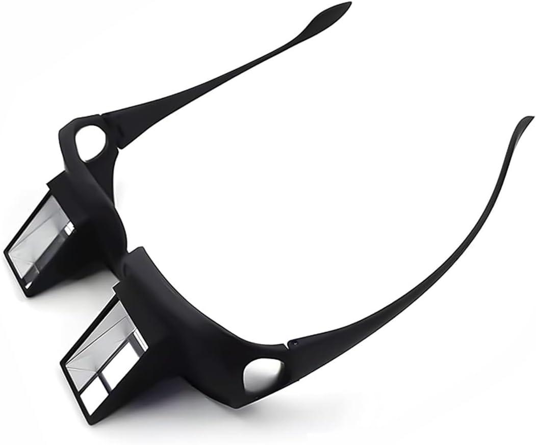 Lazy Glasses, Prism Glasses, Laying Down Reading Glasses for Bed, 90 View for TV, Phone & Books, Fits Over Prescription Glasses