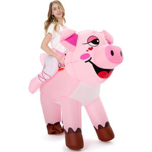 Adult Inflatable Costume Ride on Halloween Blow up Costume for Men Women Thanksgiving Christmas Carnival Cosplay,  Costume is suitable for about 59 inches/ 150 cm - 75 inches/ 190 cm wearer, you can adjust it according to your height