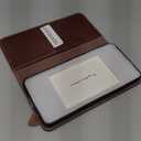 SHIELDON Case for Galaxy S25+ Plus 5G, Genuine Leather Folio Wallet Magnetic Kickstand RFID Blocking Card Slots Shockproof Full Protection Cover Compatible with Galaxy S25+ 6.7" 2025 - Retro Coffee