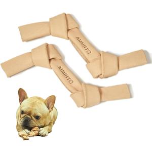 Natural Leather Dog Chew Toy, Vegetable Tannin Tannage (Small (10-25 lbs))