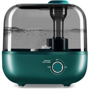 Bear Humidifiers for Bedroom Large Room Home, 5L Cool Mist Top Fill Humidifiers, Quiet Air Humidifier for Baby Nursery & Plants, Lasts Up to 35 Hours, Auto Shut-Off
