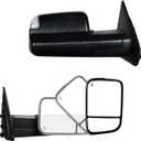 Towing Mirrors fit for Dodge 02-08 Ram 1500 03-09 Ram 2500 3500 Truck Pickup Power Heated Turn Signal Lights View Mirror Pair Black Set LH RH