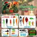 Fishing Advent Calendar 2025 for Adults, 24 Day Christmas Countdown with Spooky Fishing Lure Baits, Xmas Surprise Gifts for Men Fishermen Father Boyfriend Outdoor Lover