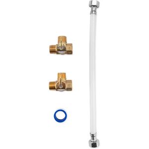 Camco 12-inch by-Pass Kit, 10 Gallon Tanks, Made with Nylon Reinforced Hose and Durable Brass Valves 
