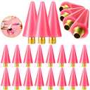 Blulu 16 Pcs Wax Head Tips Rhinestone Picker Tool Rhinestones Replacement Diamond Painting Tips for Nail Dotting Pen to Pick up Nail Gem Jewelry, Wax Head Accessories(Pink)