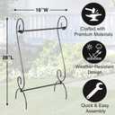 Evergreen Scroll American Garden Flag Stand | Premium Metal Iron Flag Holder Stand | Fits 12x18 Garden Flags for Outside | Weatherproof Outdoor