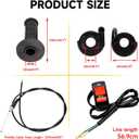 HIAORS 7/8" Mini Bike Throttle Cable Assembly Kit Compatible with Coleman CT200U CT200U-EX BT200X Baja Warrior MB200 DoodleBug DB30 79cc CT100U CC100X Motovox Predator 212cc 196cc 6.5hp Engine Parts