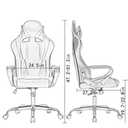 BestOffice Computer Executive Desk Office Chair with Lumbar Support Headrest For Women, Men, Red