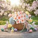 Florielle 12pcs 16" Fully Bloomed Tulip Artificial Flowers Bouquet Silk Fake Faux Flowers for Spring Summer Home Table Centerpieces Decor Party Wedding Mother's Day Easter Gifts Decorations (Peach Pink)