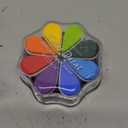 8 Colors Petal Shape Craft Ink Pad Stamps Partner DIY Color, Finger Ink Stamp Pads, Rainbow Rubber Pad for Card Making, Scrapbook, Painting