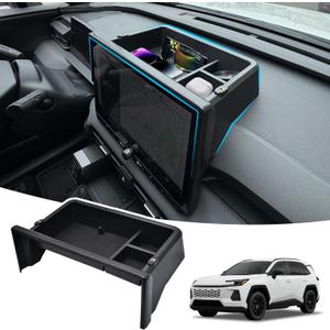 Dashboard Center Console Organizer for RAV4 2026 XSE/Limited Dashboard Storage Box with 1/4 Inch Screw Hole Sunglasses Holder and No-Slip Mat 2026 RAV4 Dashboard Organizer Only Fit 12.9 Inch Screen