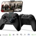 arVin Gamepad Controller for iPhone/iOS/Android/Switch/PS4/PC - with Phone Holder/Turbo/Macro/6-Axis Gyro/Motor/Hall Joystick for iPhone 15/14/13/Galaxy S24/23/22/Call of Duty warzone Mobile/Genshin